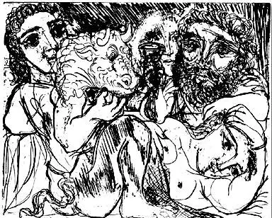 Minotaur Drinker and Women Pablo Picasso